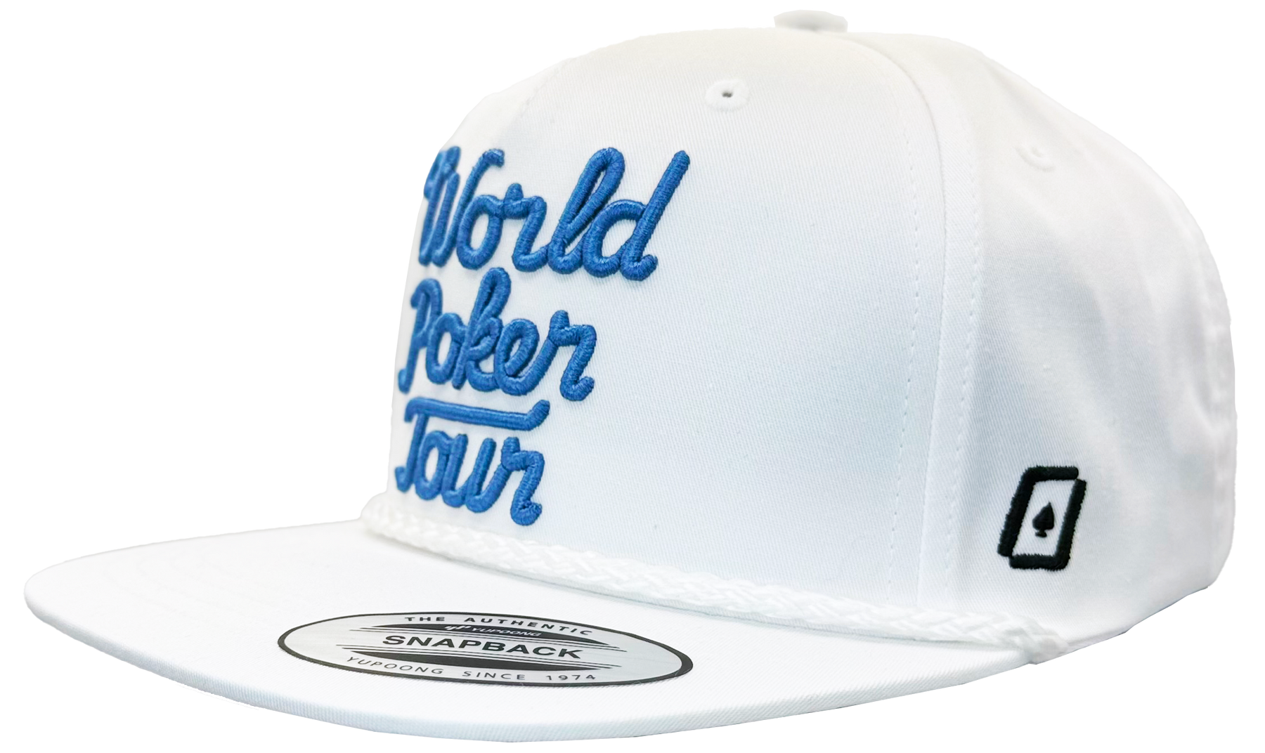 WPT Signature Script Hat (White/Blue)