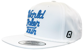 WPT Signature Script Hat (White/Blue)