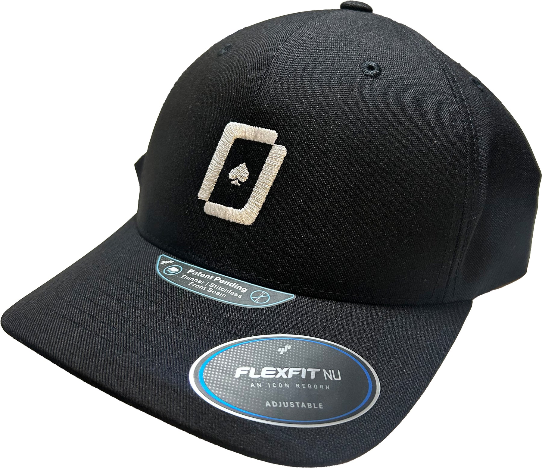 WPT Flexfit Nu Adjustable Hat (black/white logo)