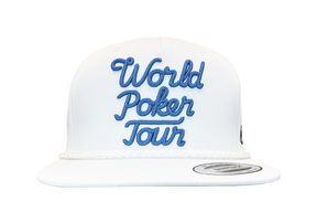 WPT Signature Script Hat (White/Blue)